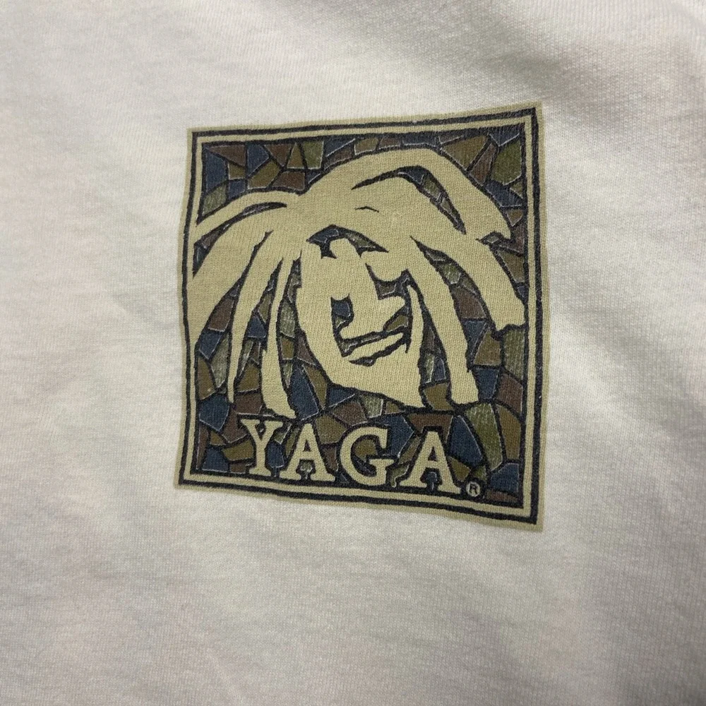 Vintage Yaga Shirt Single Stitch Mens M 90s Rasta Surf Skate Hippie USA